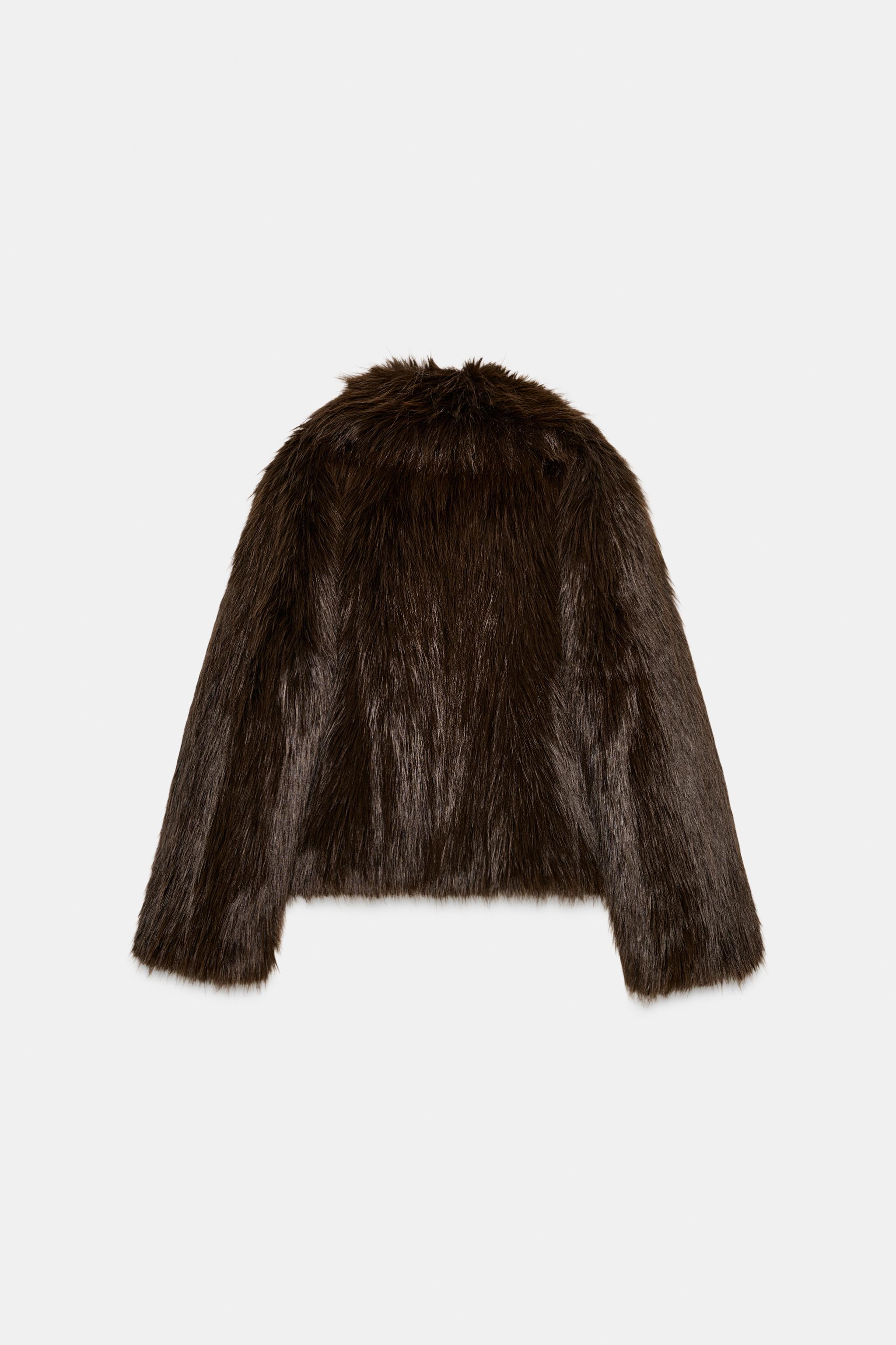 MANTEAU COURT EFFET FOURRURE